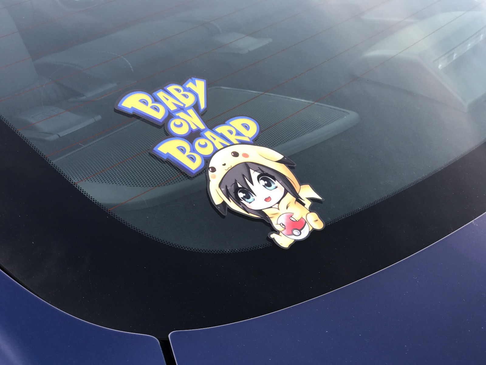 Pikachu Baby Girl Baby On Board Sticker Decal Pikachu Girl With Pokeball Pokemon