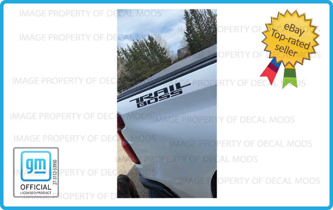 2019 2020 2021 Silverado TRAIL BOSS decals bed stickers graphic matte flat black