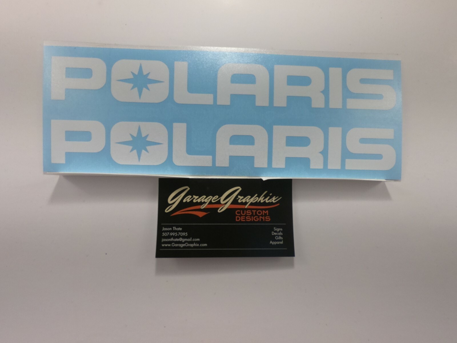 POLARIS 11″ WIDE X 1.5″ TALL 2 PACK VINYL DECALS PICK YOUR COLOR – TRACKED