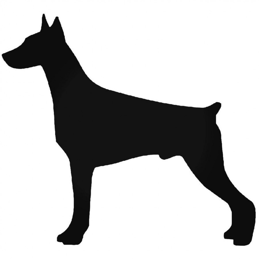 Doberman Dog Full Body Decal Sticker 4.5″x5″