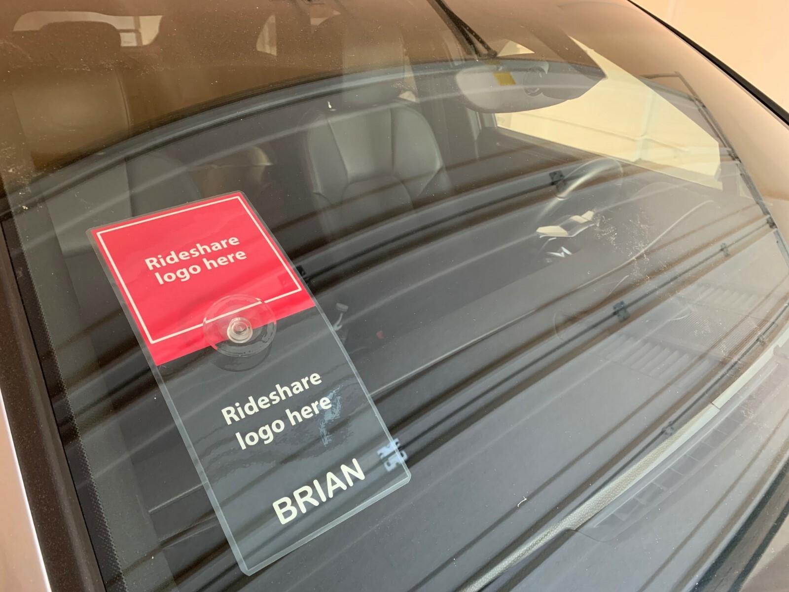 Sign Window Decal with Strong Suction Cups