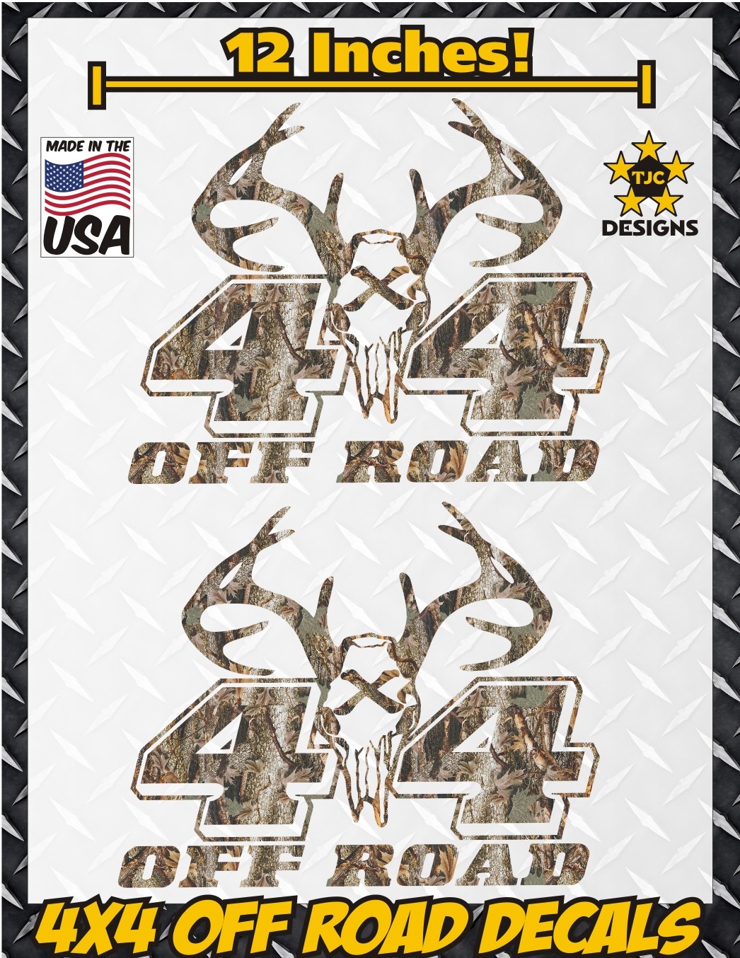 4×4 Offroad Decal Set CAMOUFLAGE for Dodge RAM Dakota Deer Hunting Skull
