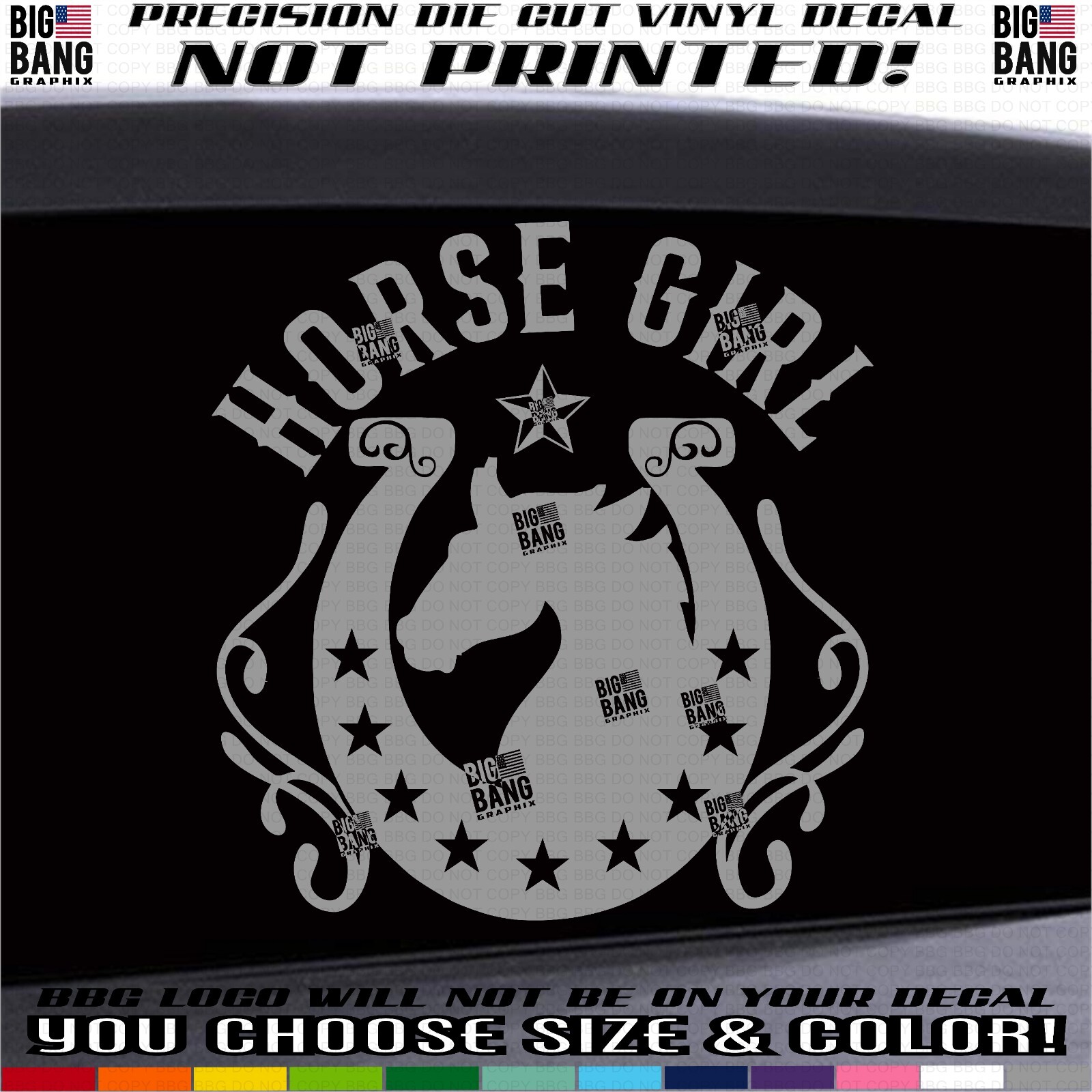 Horse Girl Cowgirl Vinyl Decal Sticker SUV Car Truck RV Camper Travel Trailer