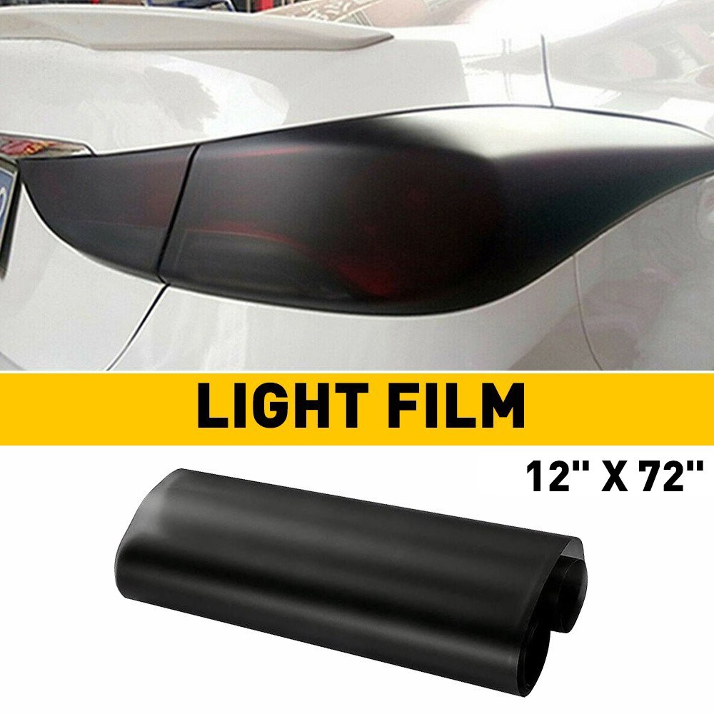 12×72″ Matte Smoke Light Black Tail Tint Headlight Vinyl Film Overlay Wrap Sheet