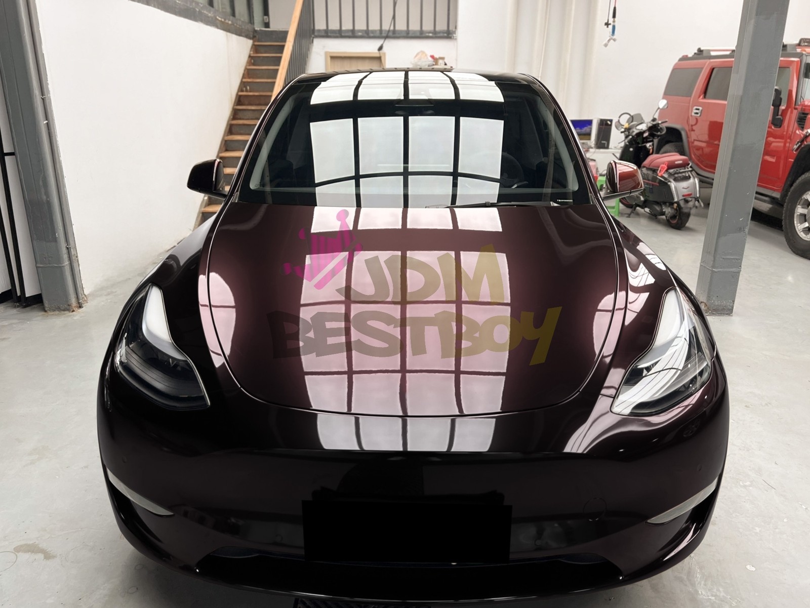 Galaxy Dust Gloss Midnight Red PPF TPU Paint Protection Film Dry Wet Vinyl Wrap