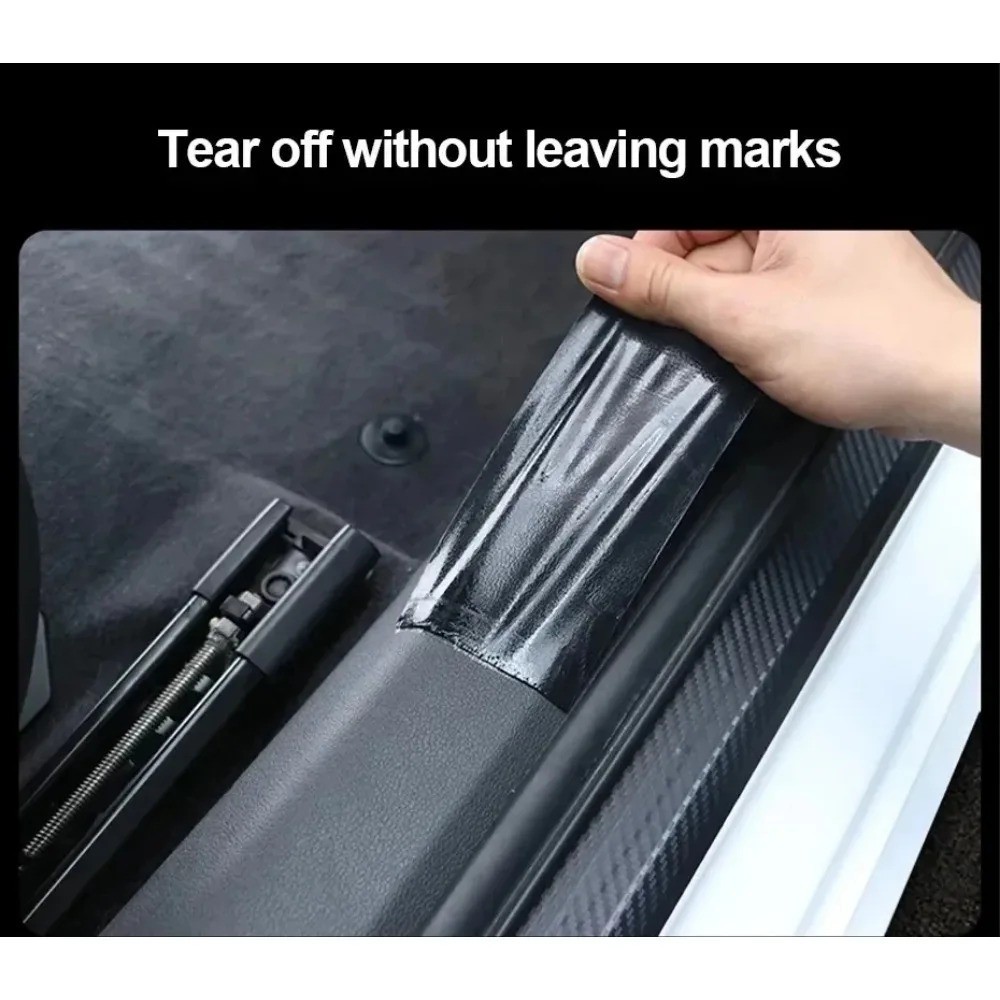 3D Carbon Fiber Car Door Sill Protector Tape | Anti Scratch | Waterproof