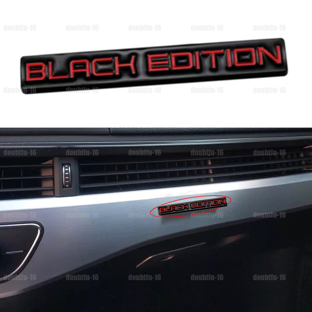 Black Edition Logo Emblem Badge Car Rear Tailgate Decal Sticker Accessories