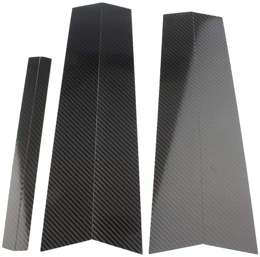 5D Carbon Fiber Car Window B-Pillar Post Trim Cover sticker For BMW 5 Series F10