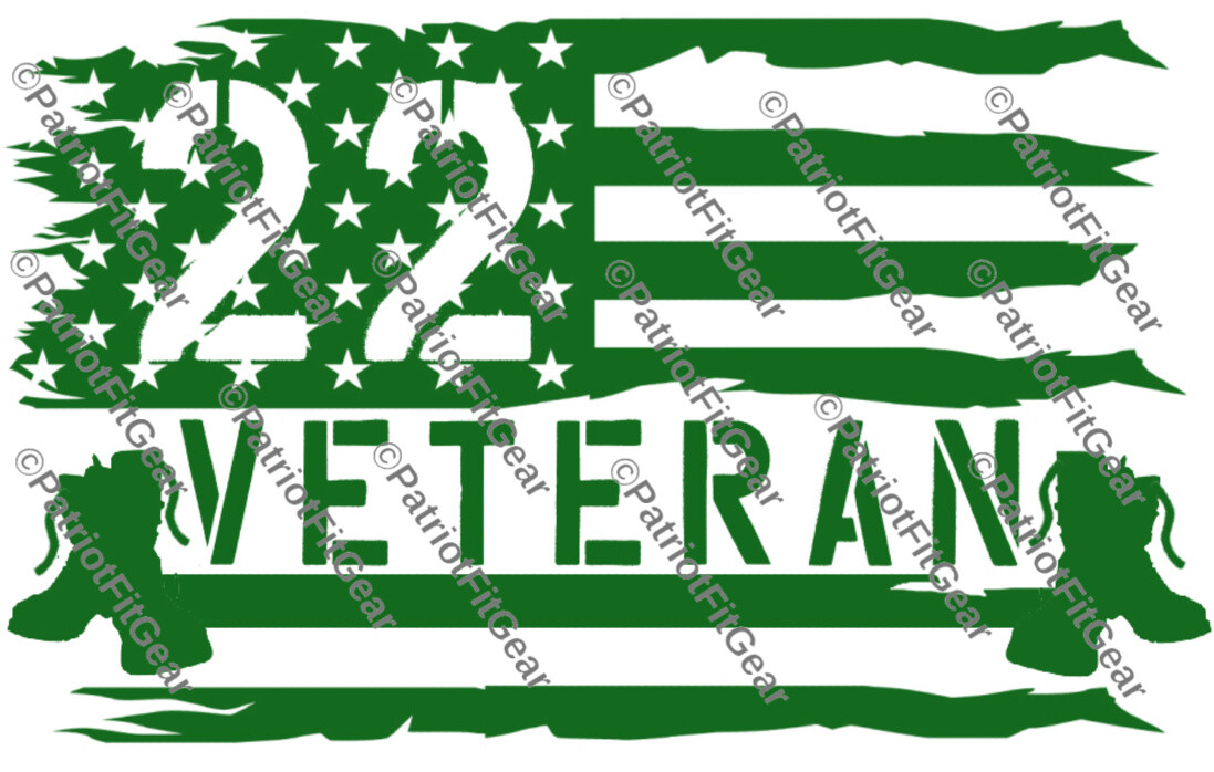 Veteran 22,PTSD The War Within,Support Our Troops,Military,Custom Vinyl Decal