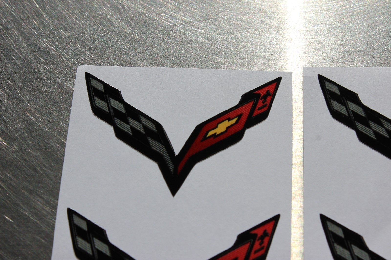 2014 2015 2016 2017 2018 2019 C7 Corvette Logo Center Cap Sticker Decals Wheel