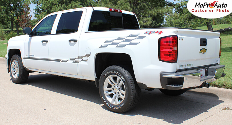 CHAMP 2018 Chevy Silverado 3M Pro Grade Vinyl Side Stripes Decals Graphics FVG