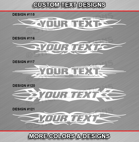 Customized Letters Decal Sticker Vinyl Graphic Windshield Window Tribal Flame