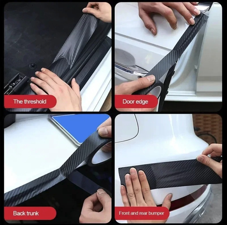 3D Carbon Fiber Car Protective Film: Matte Black Waterproof Anti-Scratch Sticker