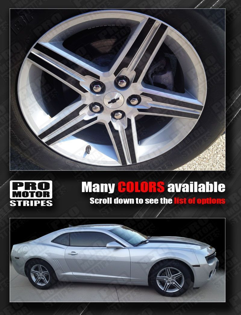 Chevrolet Camaro 18″ Wheels Insert Overlay Stripes Decals 2010 2011 2012 2013