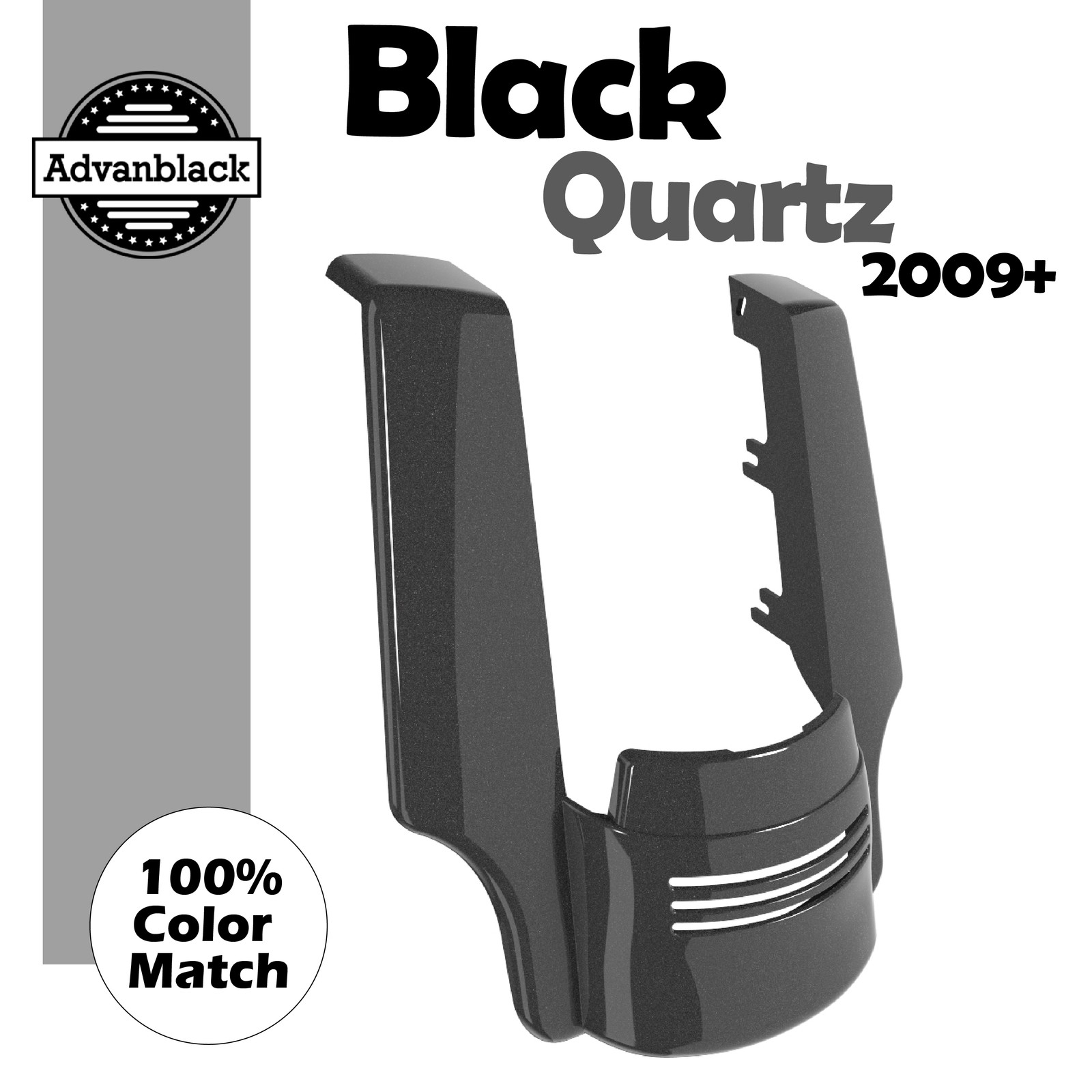 Advanblack Black Quartz Stretched Rear Fender Extension(Dual Cutout)