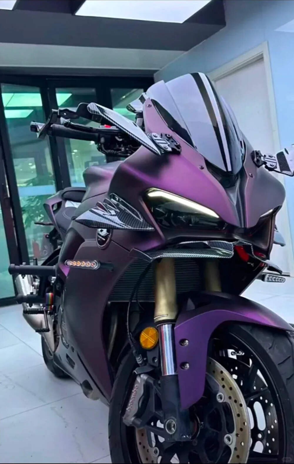 PET Ultra Matte Ghost Purple Vinyl Wrap Film Roll Self Adhesive Motorbike Car Wr