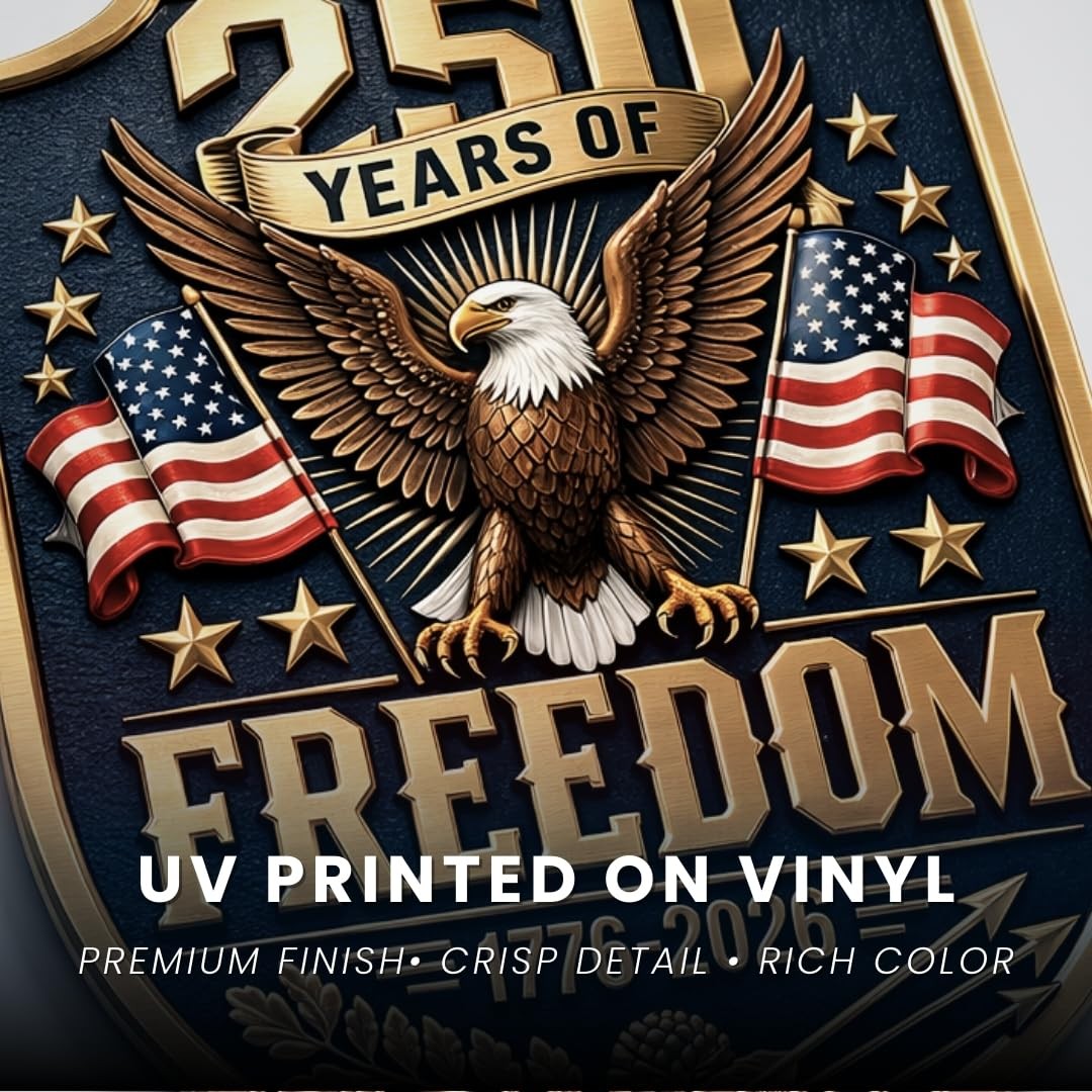 Car Stickers and Decals 2 Pack, USA 250th 7.9×5 inches, Kat – Ana – Freedom