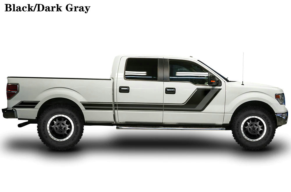 2 PCS Graphic Stripe Car Door Sticker For Ford F-150 CREW CAB 6.5 BED Side Decal