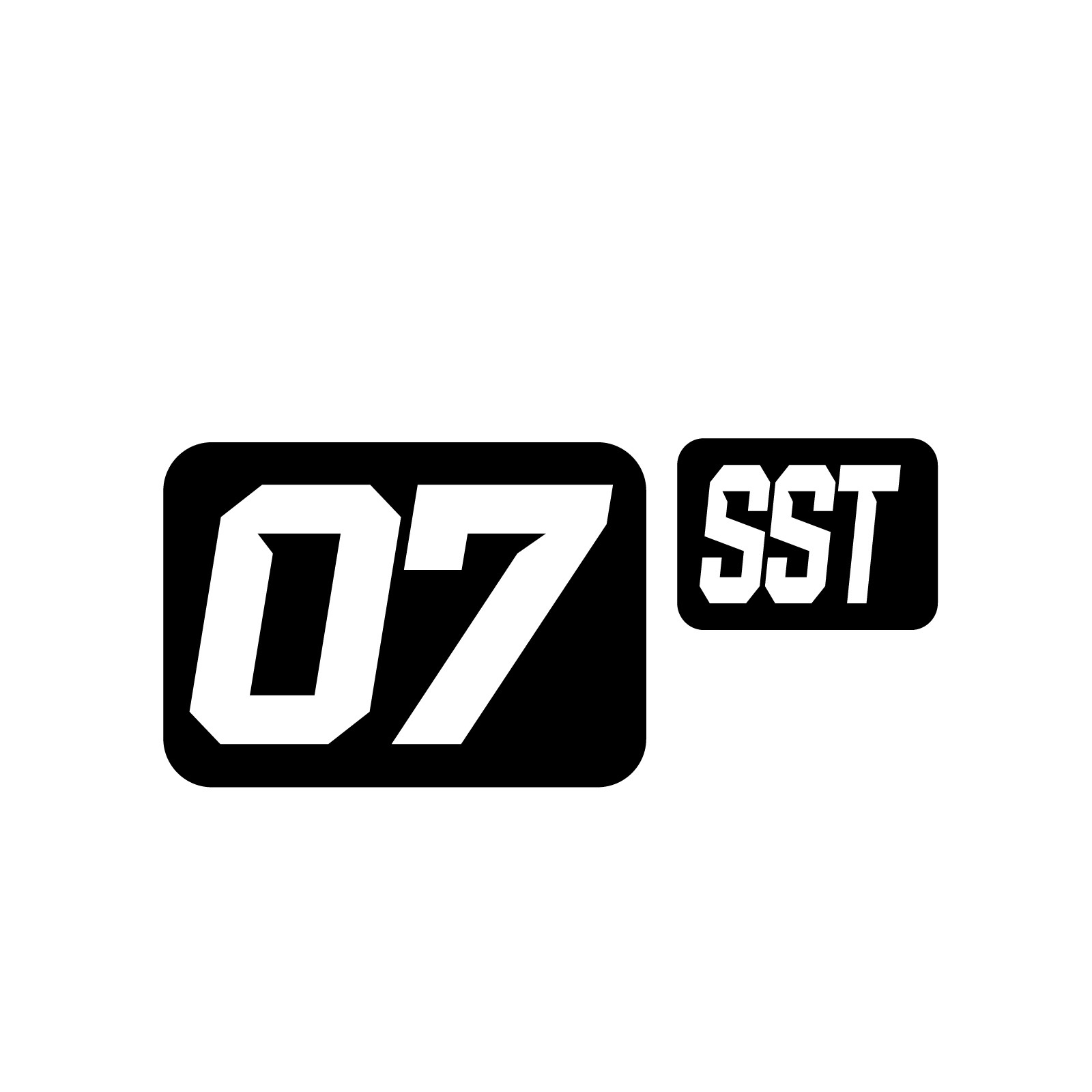 Custom Car Racing Number Class Magnet Decal x2 10-16 inch – White Black Plate