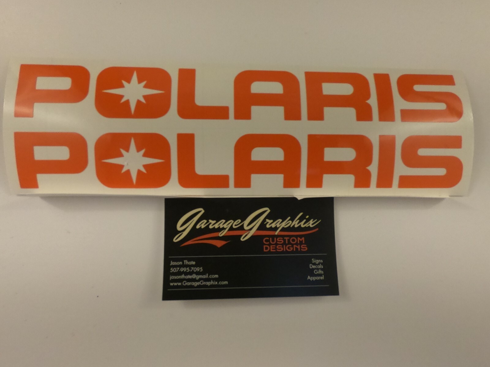 POLARIS 11″ WIDE X 1.5″ TALL 2 PACK VINYL DECALS PICK YOUR COLOR – TRACKED