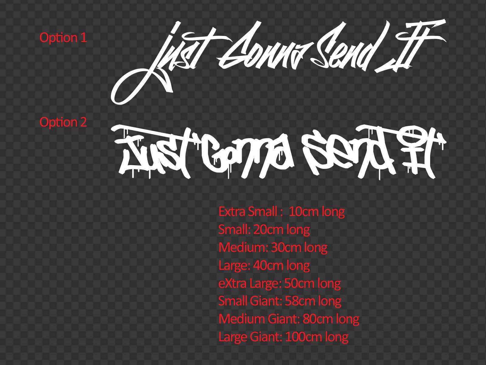 JUST GONNA SEND IT STICKER DECAL FUNNY CAR Laptop Motor Bike – 10~100cm long