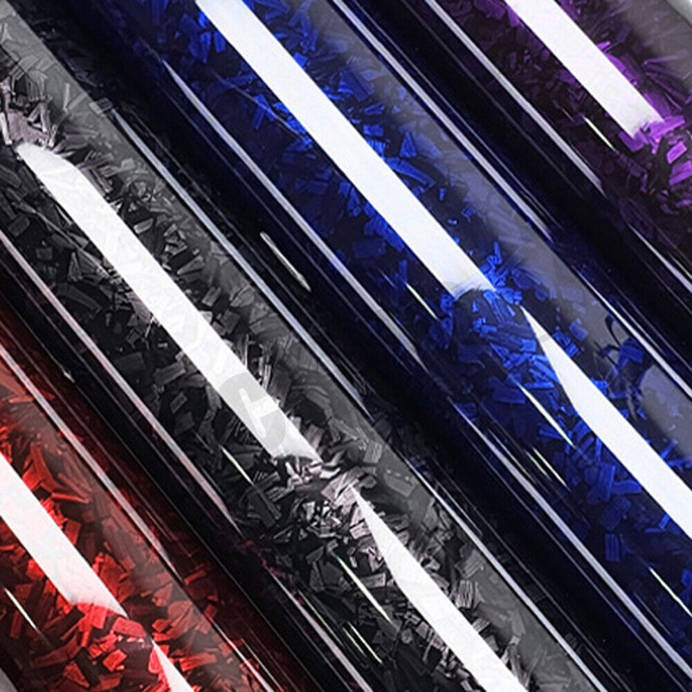 20x152cm Gloss Forged Carbon Fiber Car Vinyl Wrap Air Release Sticker Film Sheet