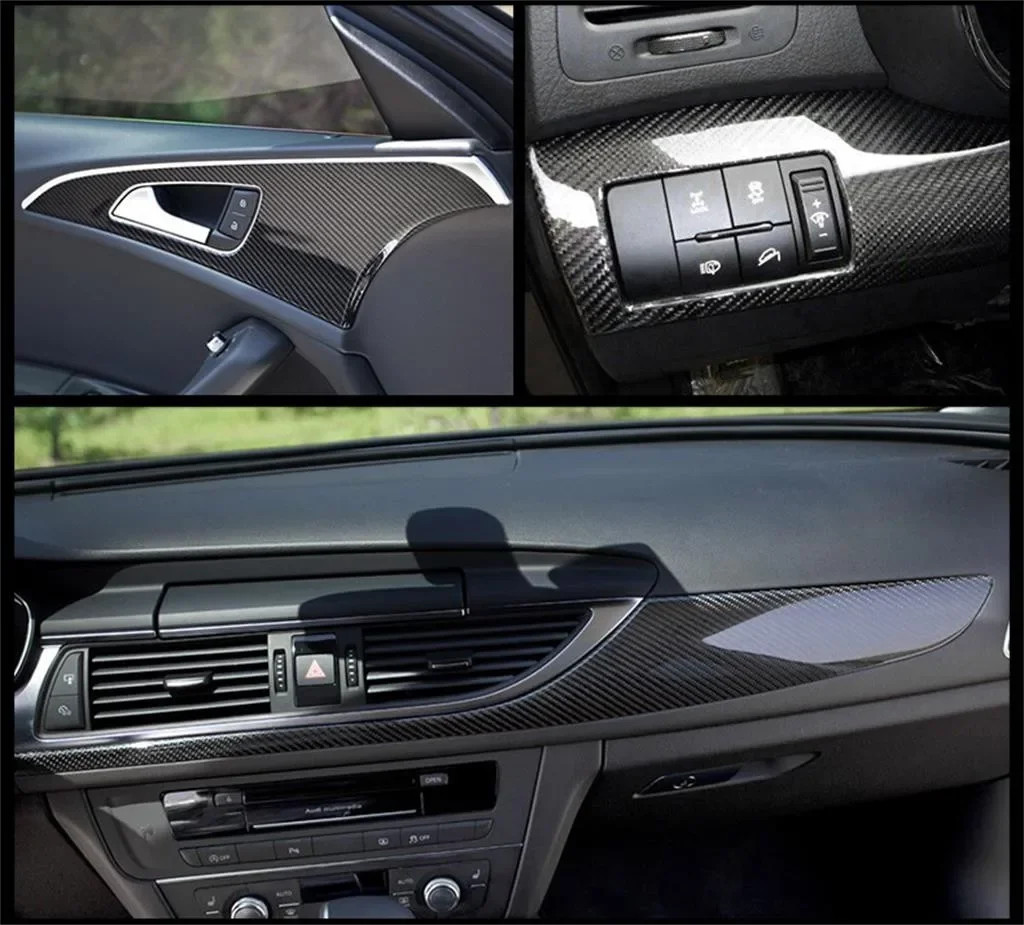 3/5/7/10cm Black Glossy 6D Carbon Look Vinyl Tape Stripes Wrap Pillar Roof Doors