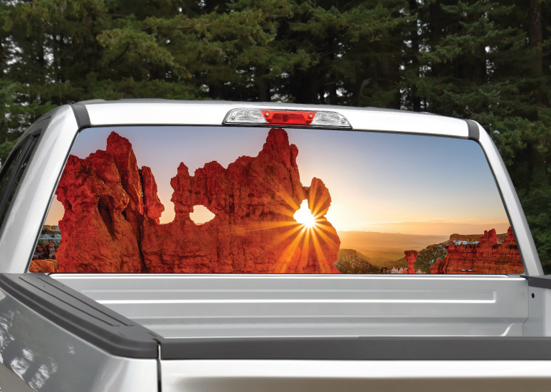 Canyon Sunset Landscape Rear Window Decal Graphic for Truck SUV