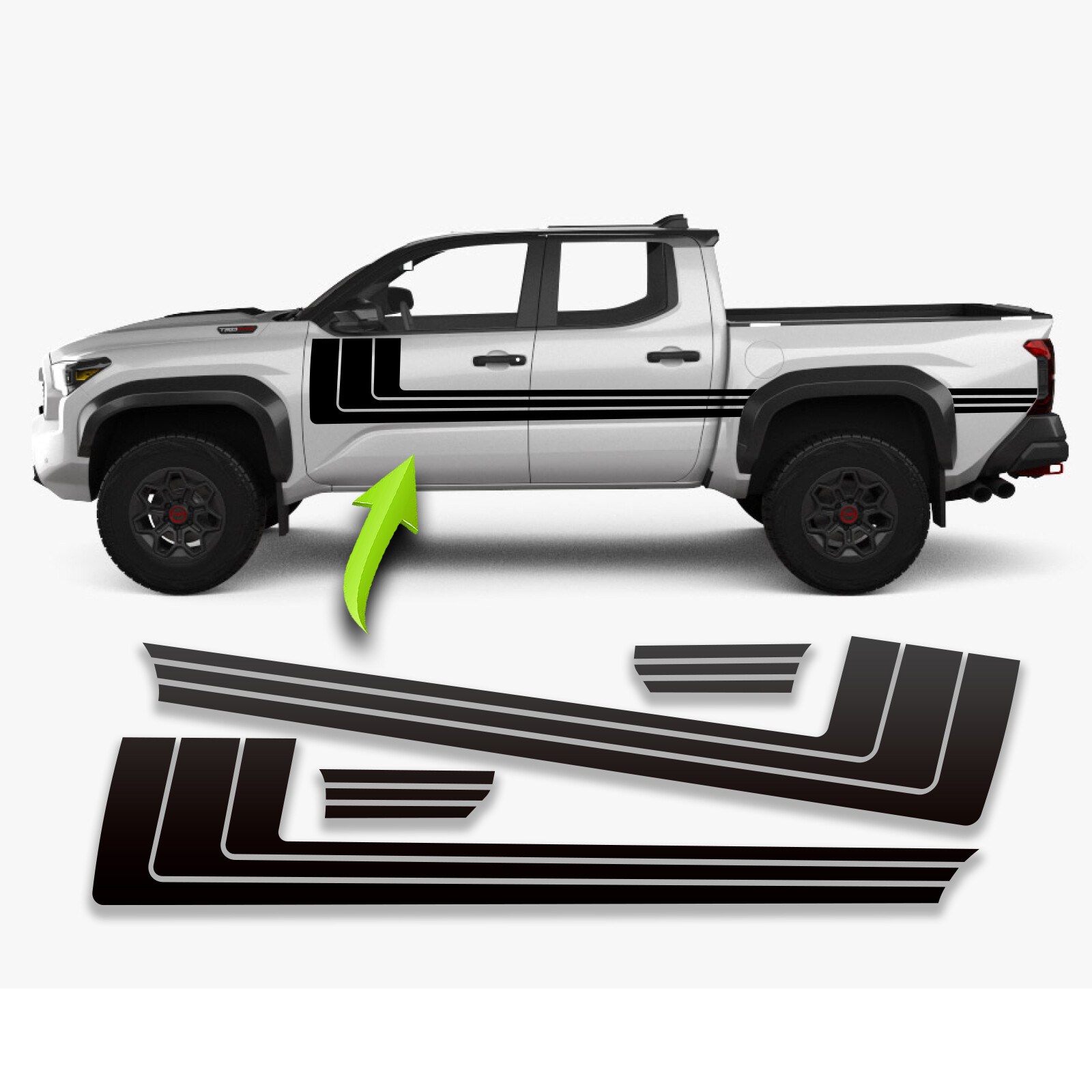 Side Hockey Retro Racing Stripes 1 Fits 2024 and up Toyota Tacoma 4-Runner TRD