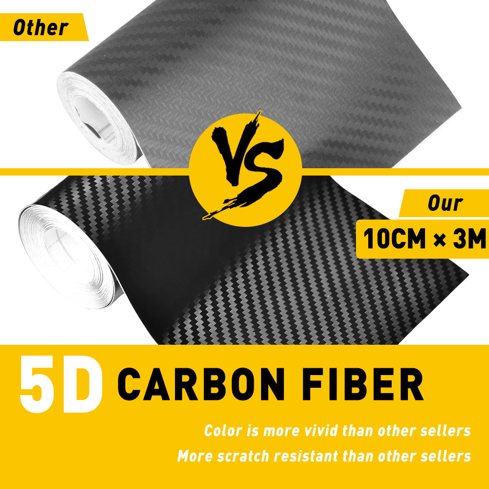 Car Door Protector Scuff Sill Stick Cover Antiscratch Carbon Fiber Sticker 10CM