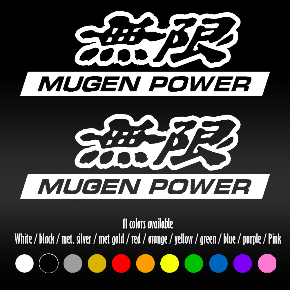 6″ Mugen JDM Honda Civic FIT Accord S2000 Car Window Vinyl Decal sticker