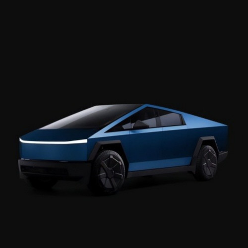 Cybertruck PreCut PPF Paint Protection Film Wrap Matte Metallic Midnight Blue