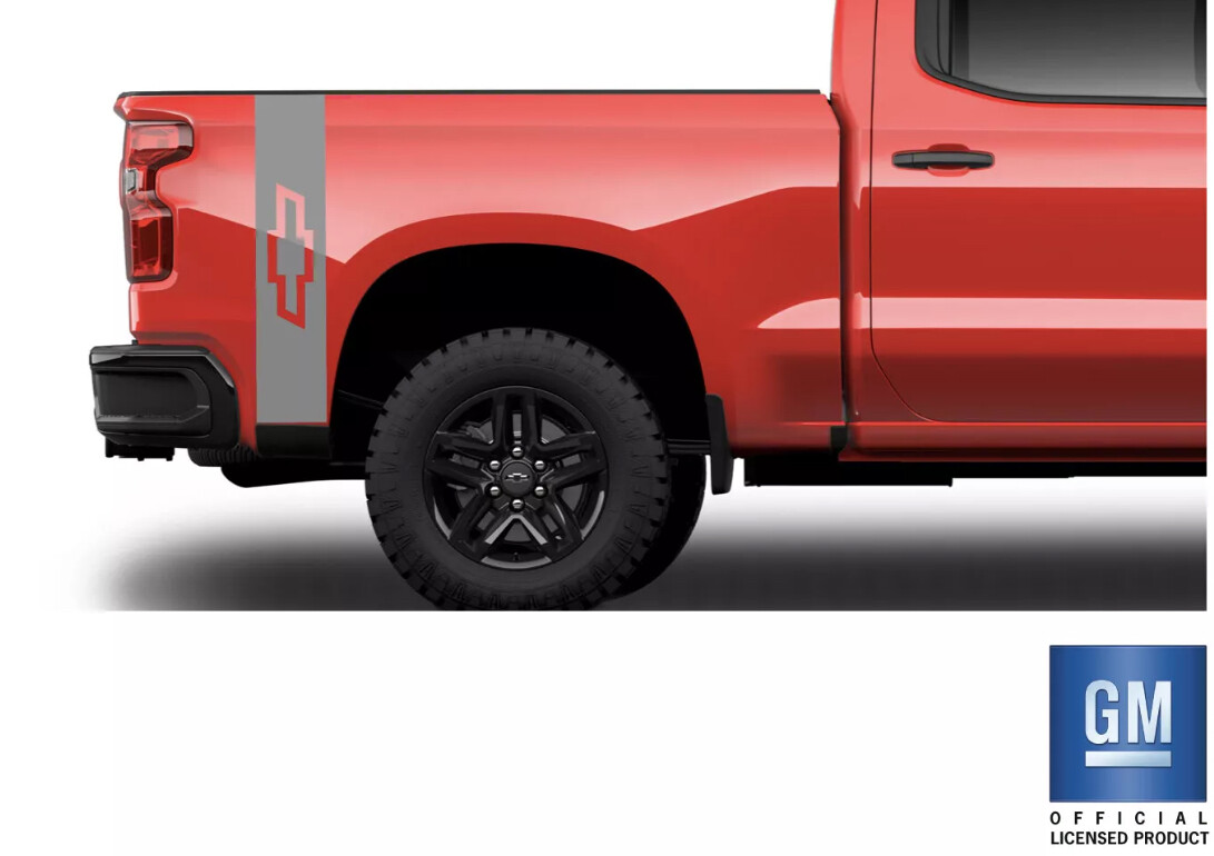 2019 20 21 22 23 24 Chevy Silverado 1500 Bowtie Rear Bed Decals Set of 2