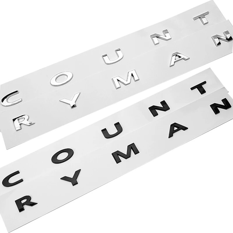 3d ABS Black Car Letters Countryman Trunk Emblem Badge Decal For Mini Cooper
