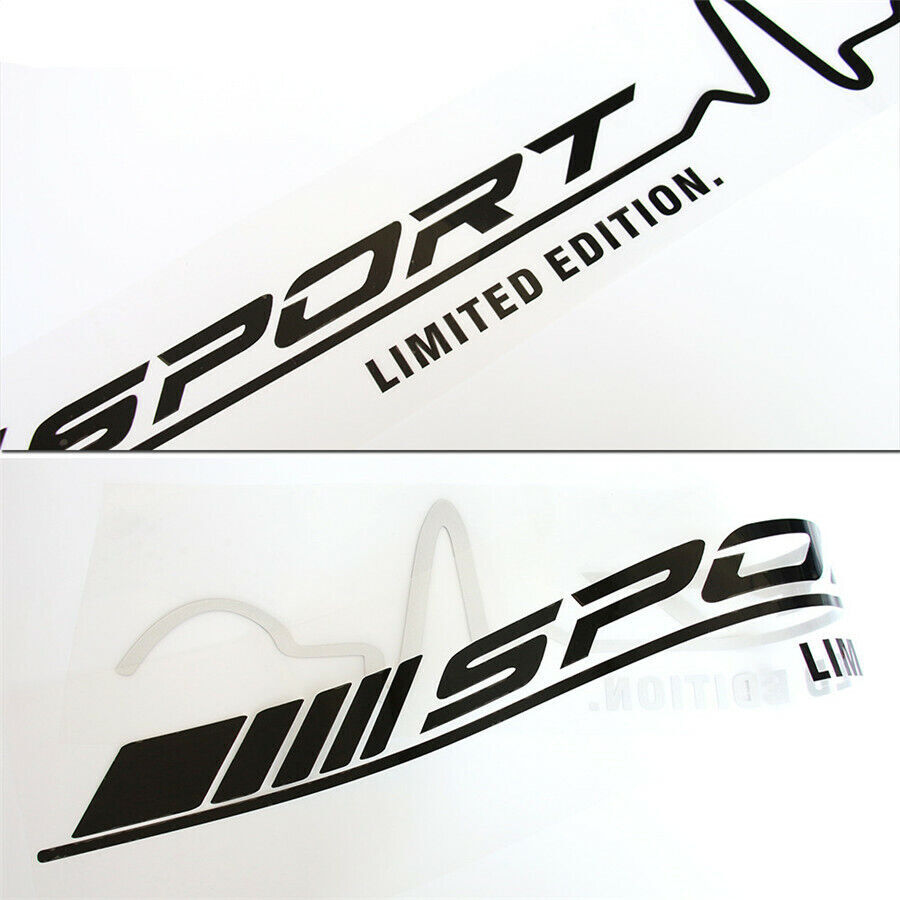 2pcs Car Truck Door Sport Black Vinyl Self-sticking Decal Sticker 78 x 11.5CM