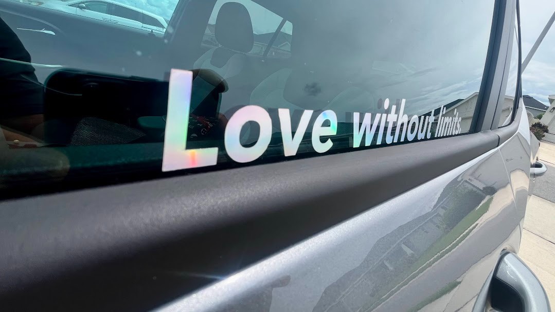 Love without limits. car sitcker