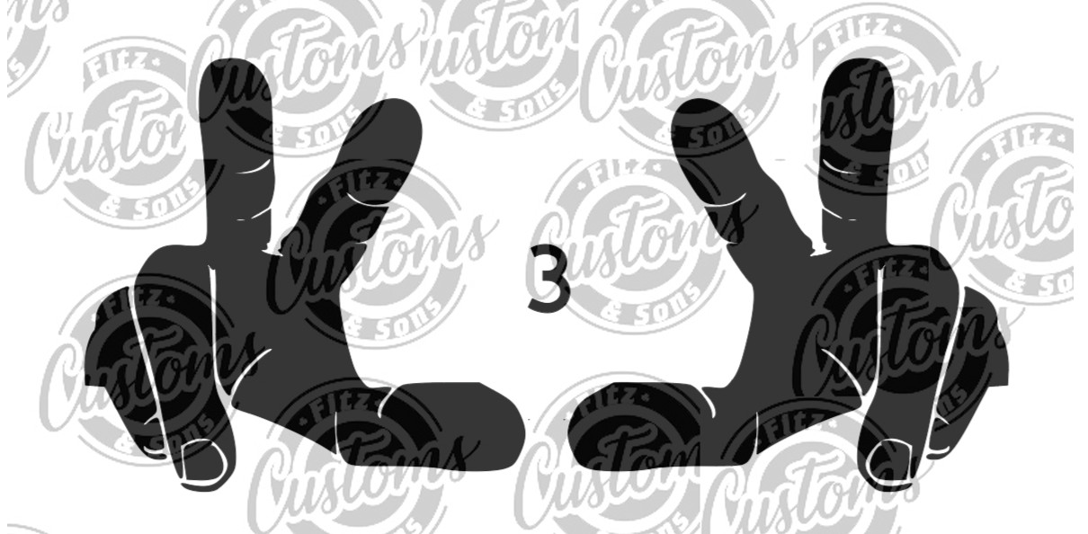 Pair – Peace Decal Fits: Wrangler – Jeep Wave Sticker Left and Right Many Colors
