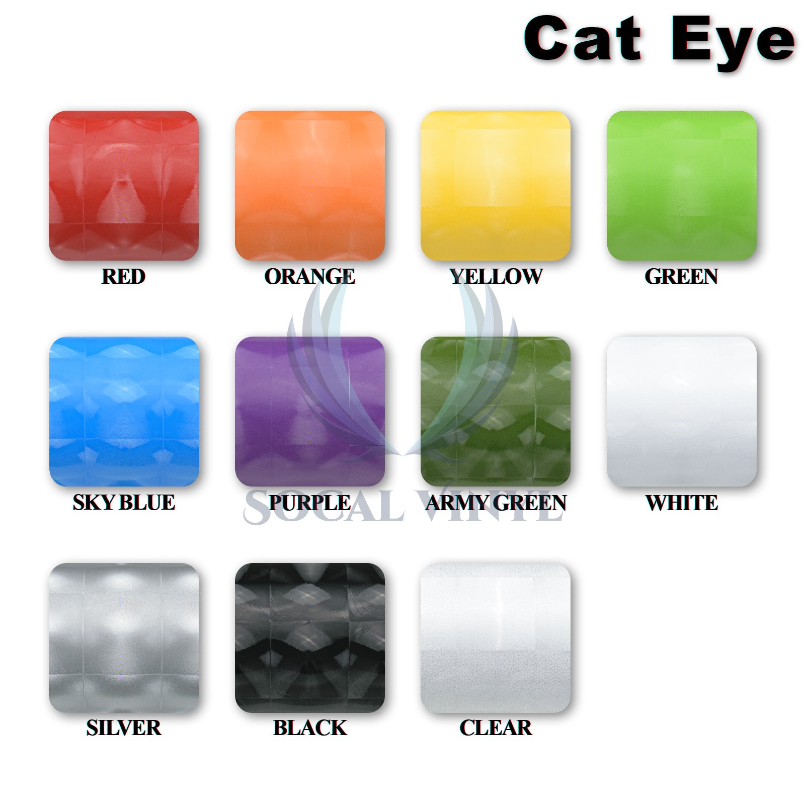 Premium Cat Eye Black Semi Gloss Vinyl Wrap Decal Film Decoration Sticker DIY