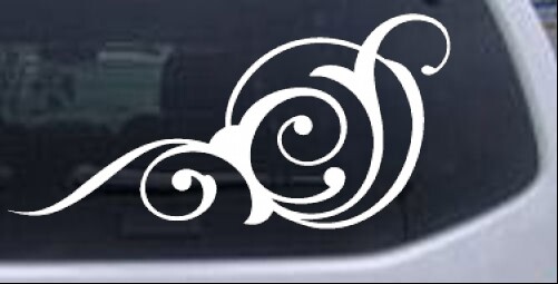 O Swirl 3 Point Car or Truck Window Laptop Decal Sticker