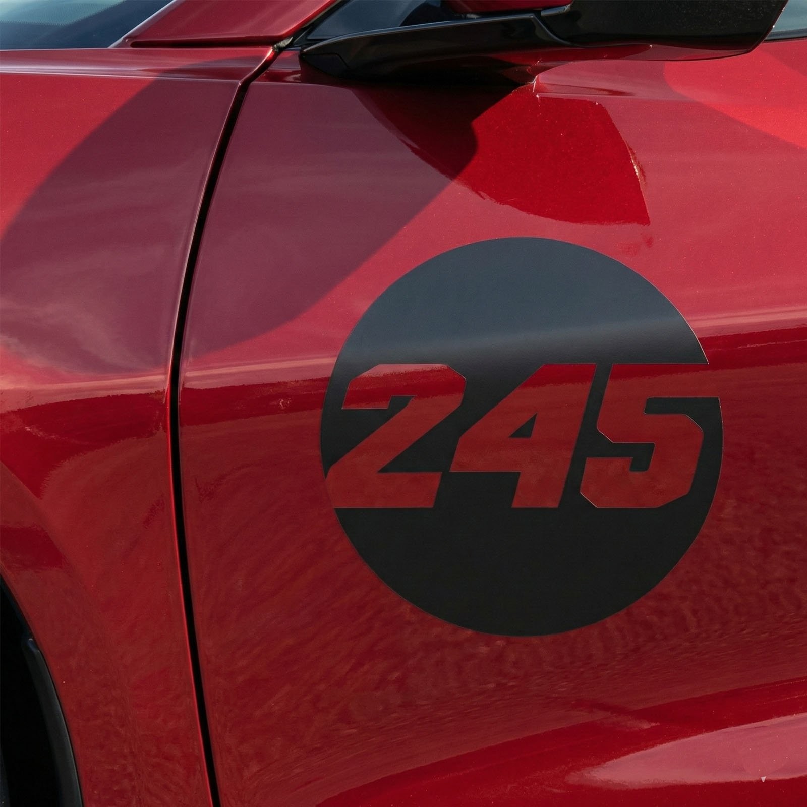 Custom Round Hollow Racing Number Glossy Black Vinyl Sticker Decals x2 10in 16in