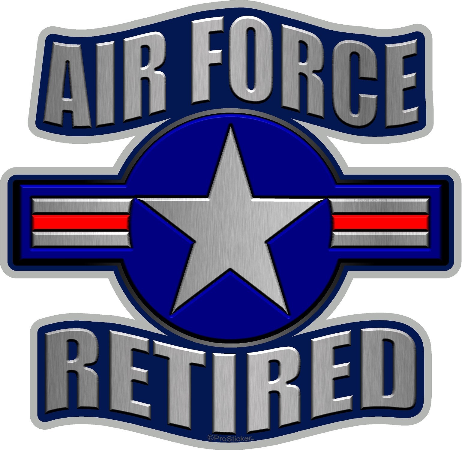 ProSticker 1063.10 (One) 10″ Air Force Retired Decal Sticker Military Service
