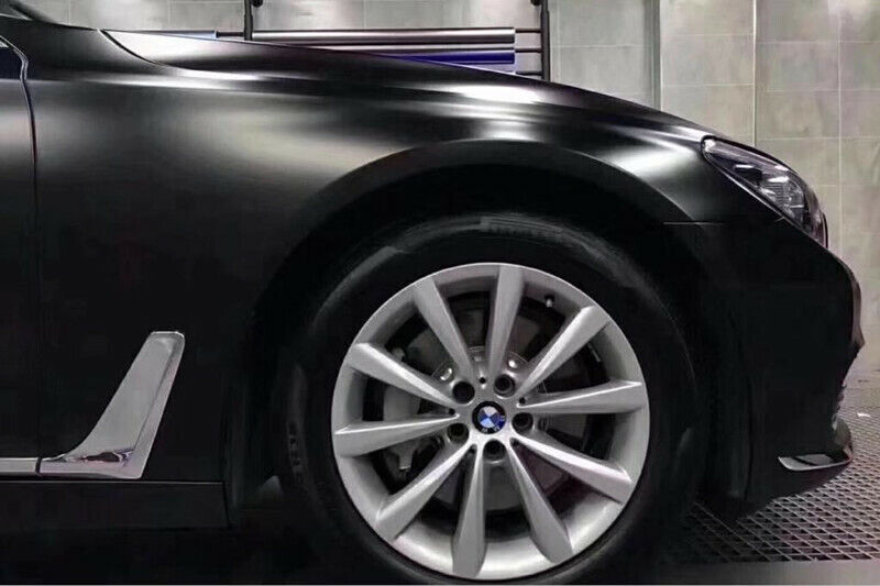 Full Roll 65FT x 5FT Metallic Pearl Satin Matte Vinyl Black Wrap Film Sticker US