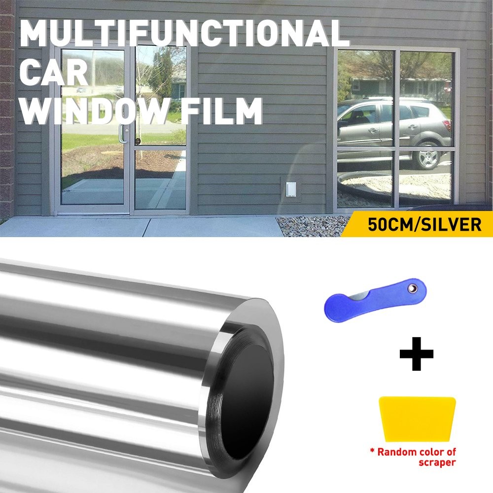 5%-70% Uncut Tint Window Roll Film 20″x 10′ Ft Feet Car Office Black/Silver M