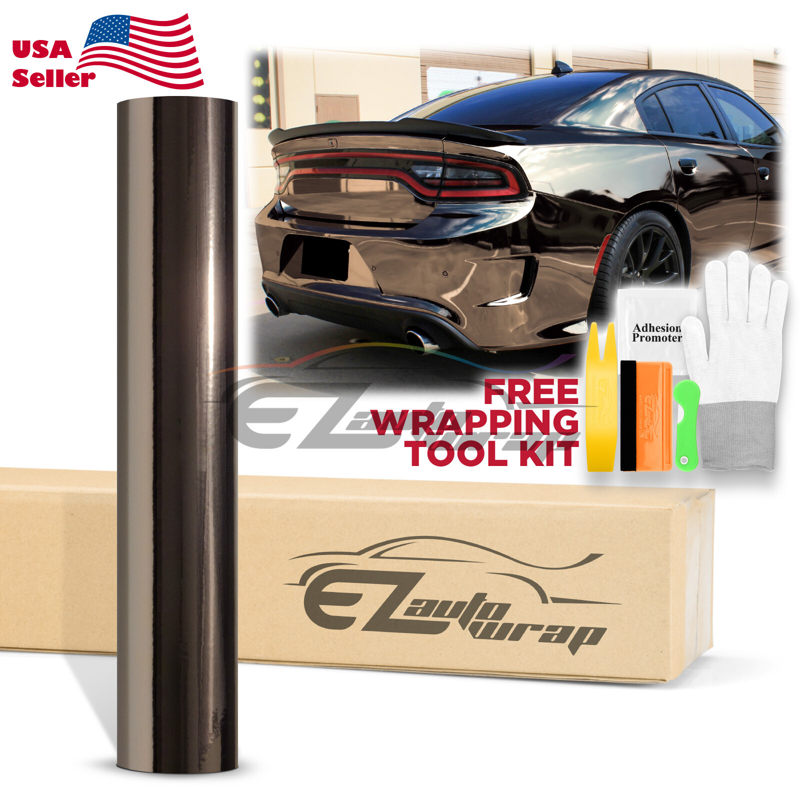 Chrome Black Dark Car Vinyl Wrap Sticker Decal Sheet DIY Air Release Bubble Free