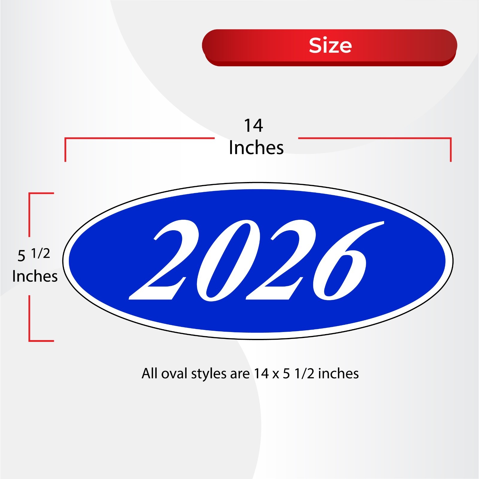 Car Windshield Year Stickers 2012-2026 Oval Dealership Decals Printed in USA