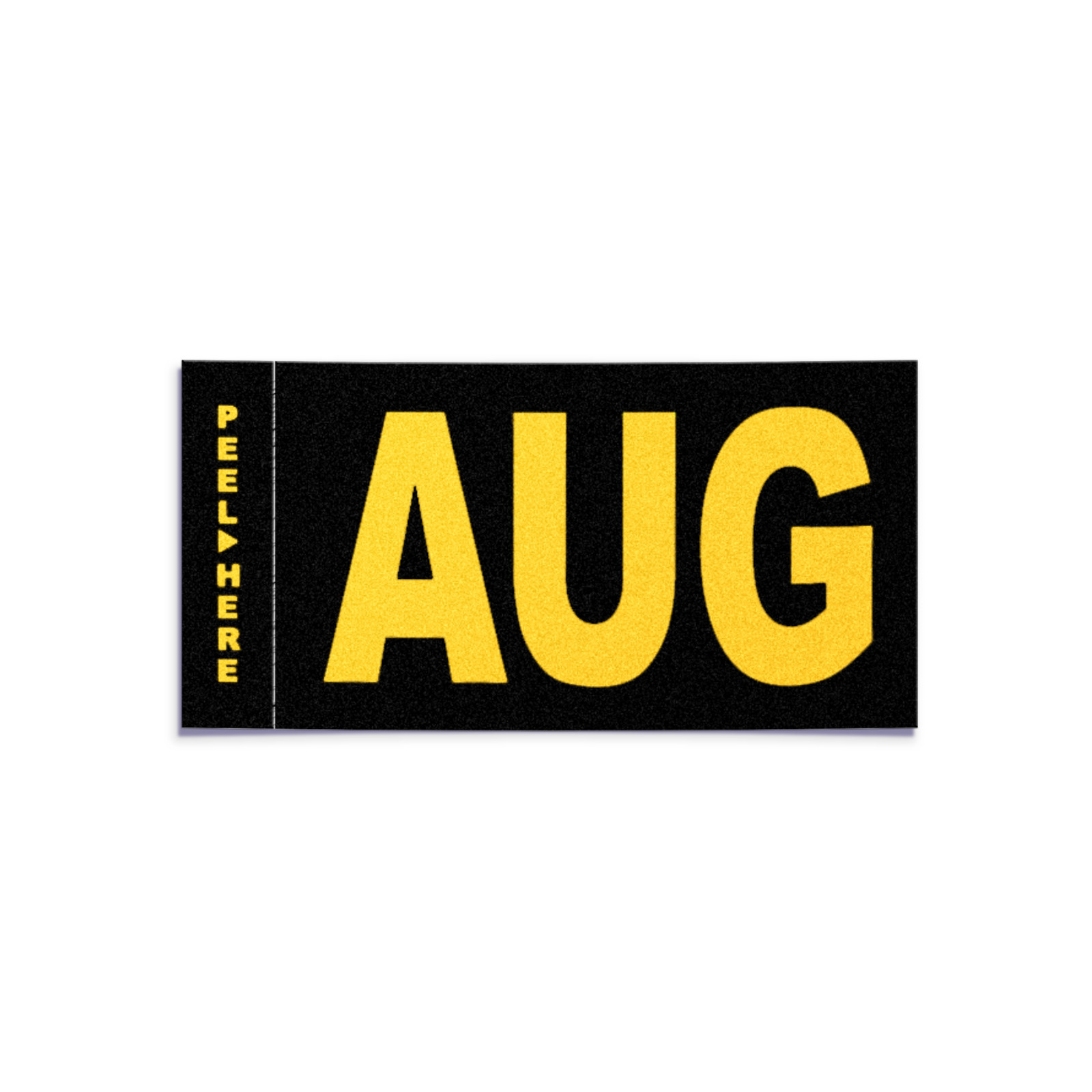 AUGUST – California License Plate – Legacy Black Yellow Month Sticker – DMV Tag