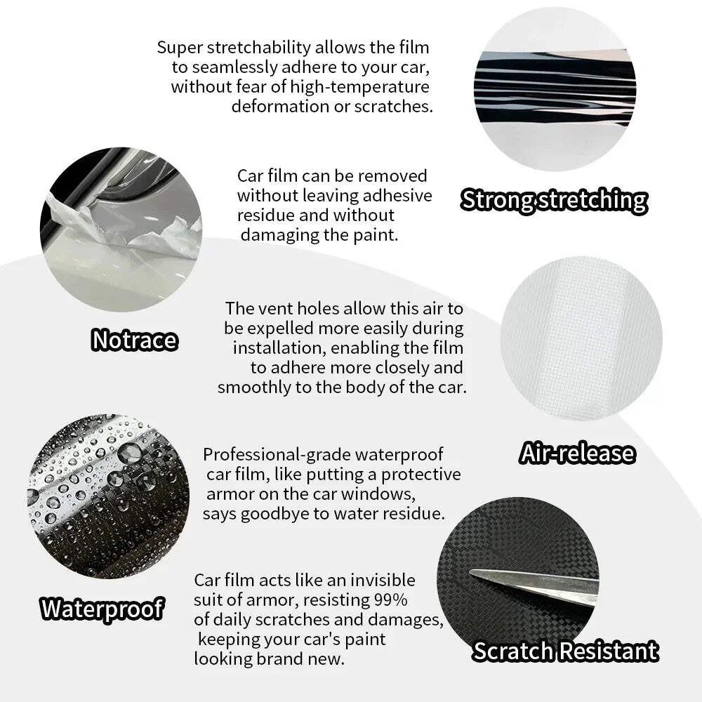 Car Adhesive Vinyl Honeycomb Auto Decal Wrap Film Waterproof Car Stickers Consol