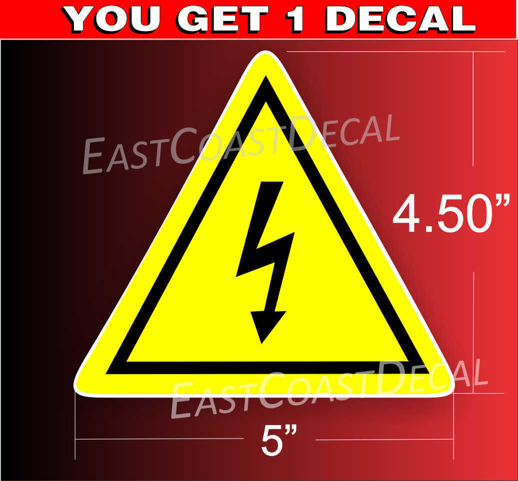 DANGER HIGH VOLTAGE 4.5″ x 5″ DECAL STICKERS. UV EXT or INT + FREE SHIPPING NEW