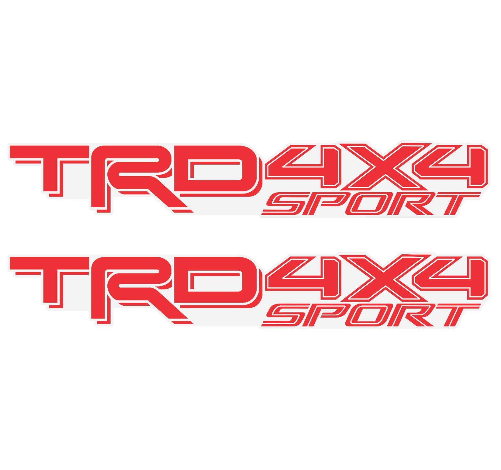 TRD 4×4 Sport Decal Toyota Tacoma Tundra Red Matte Replacement 2016-2023 Set 2