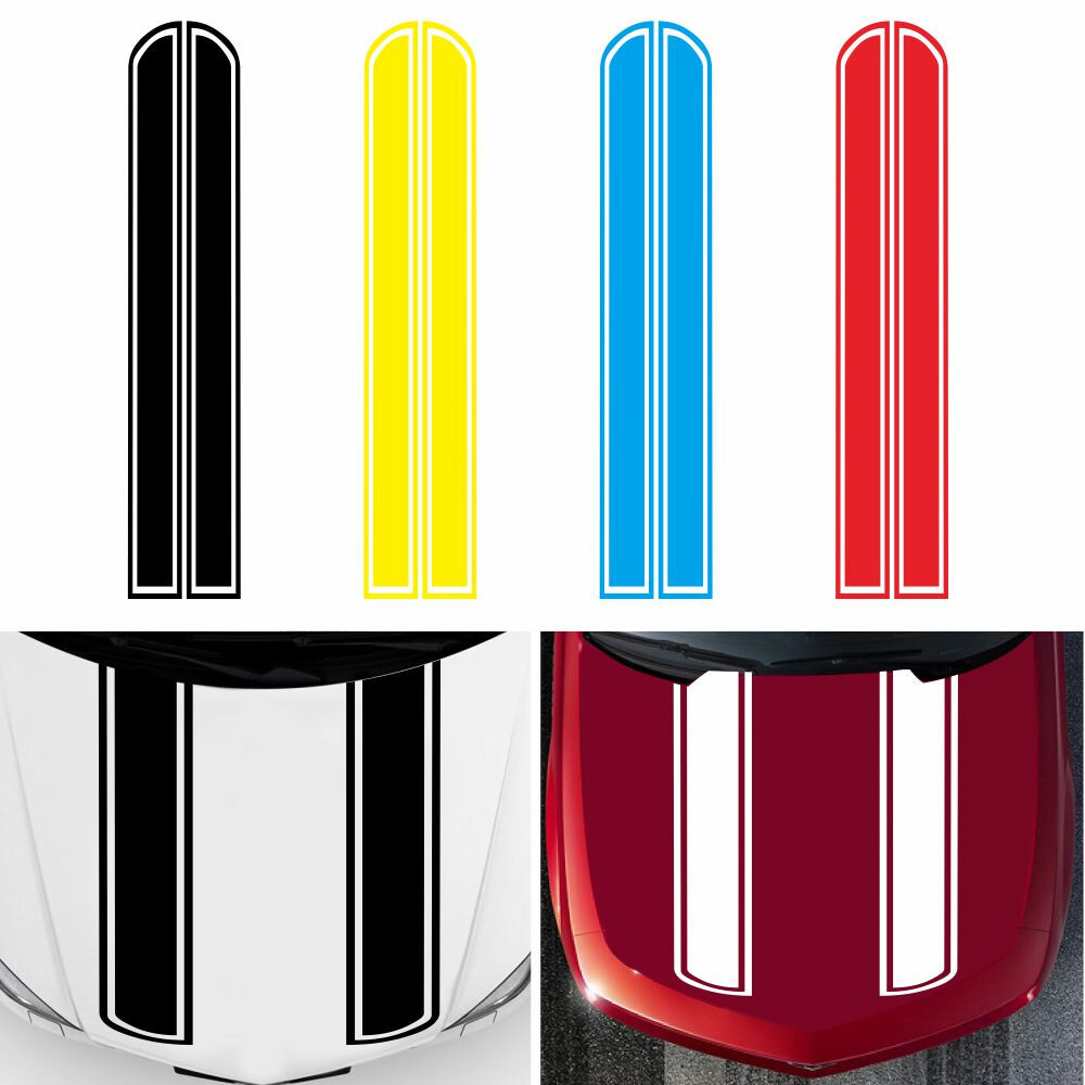 Car Hood Sticker Body Side Vinyl Stripe Decal Decoration Accessories Waterproof